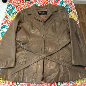Wilsons Leather Brown Trench Coat